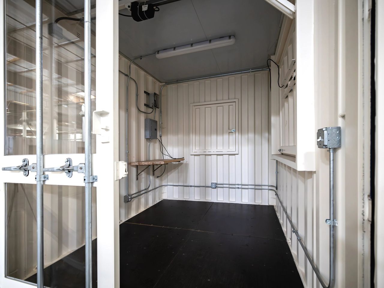 Finished interior of mobile visitor center