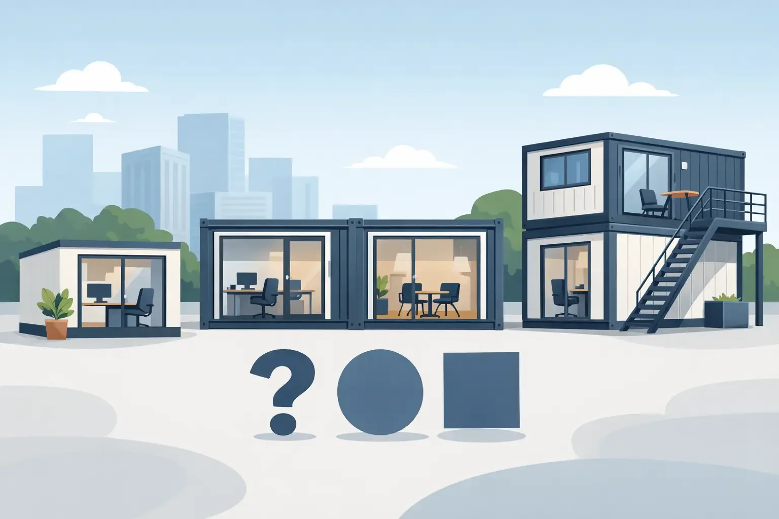 Ground Level Office Container Rental: What Fits?
