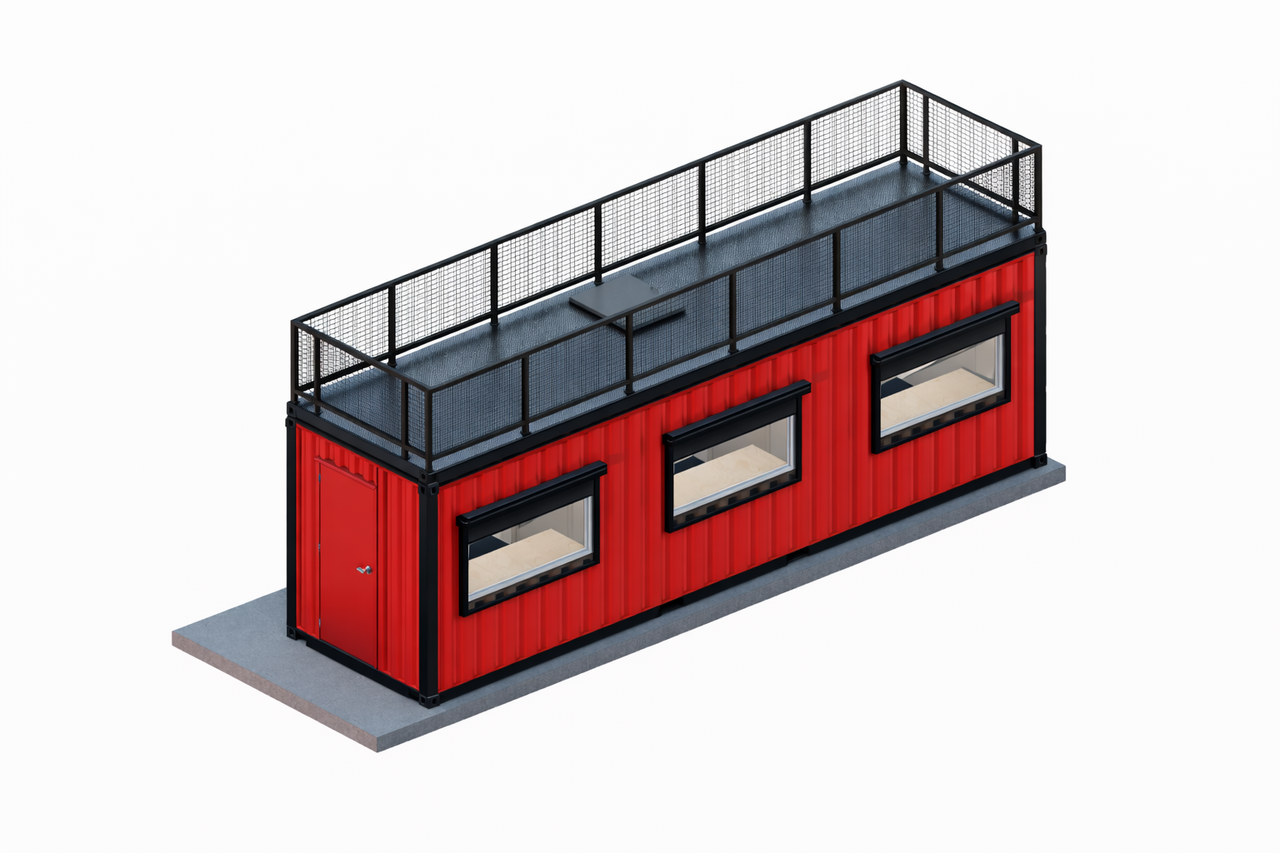 High school broadcast container exterior