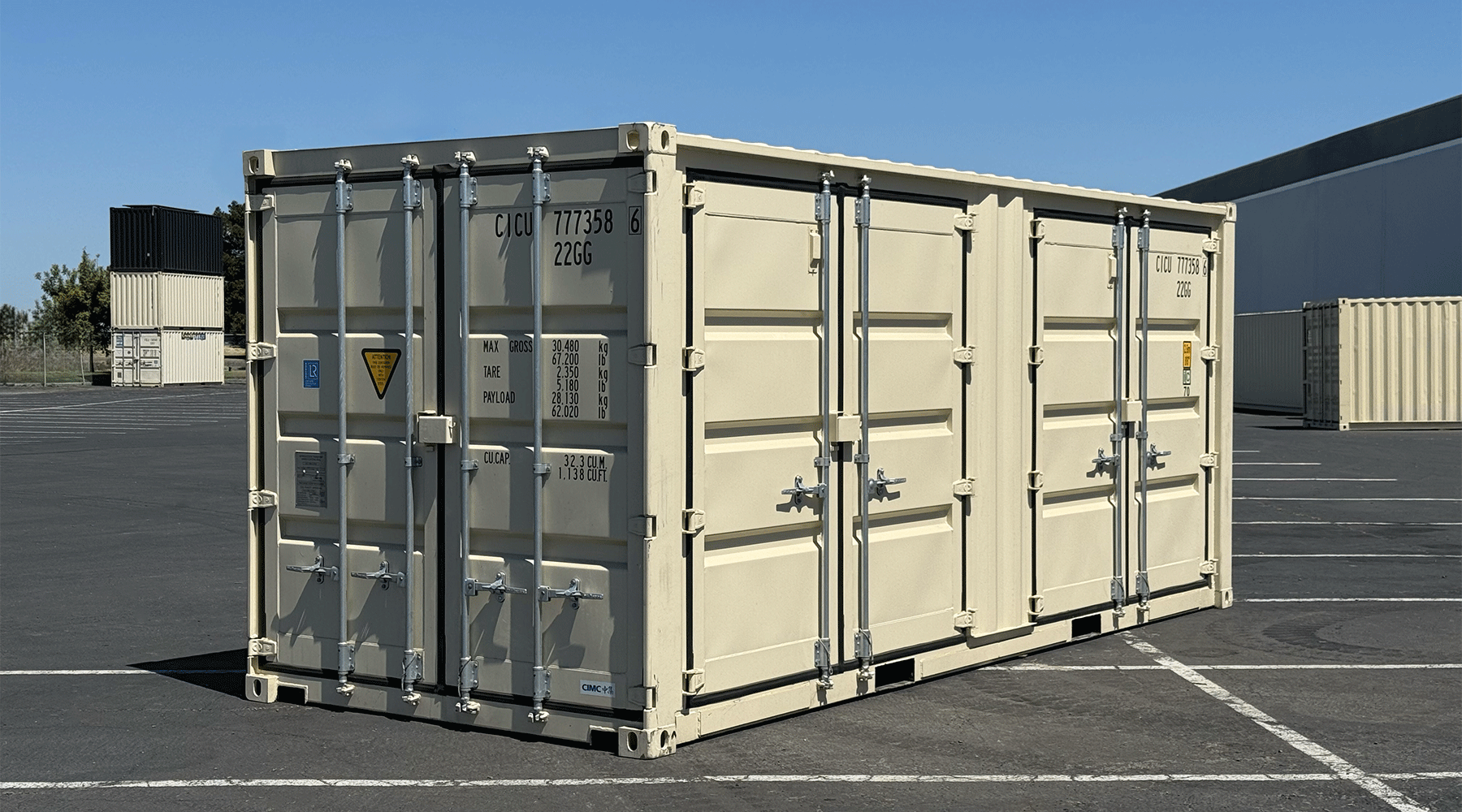 20ft New Open Side 2 Door Shipping Container