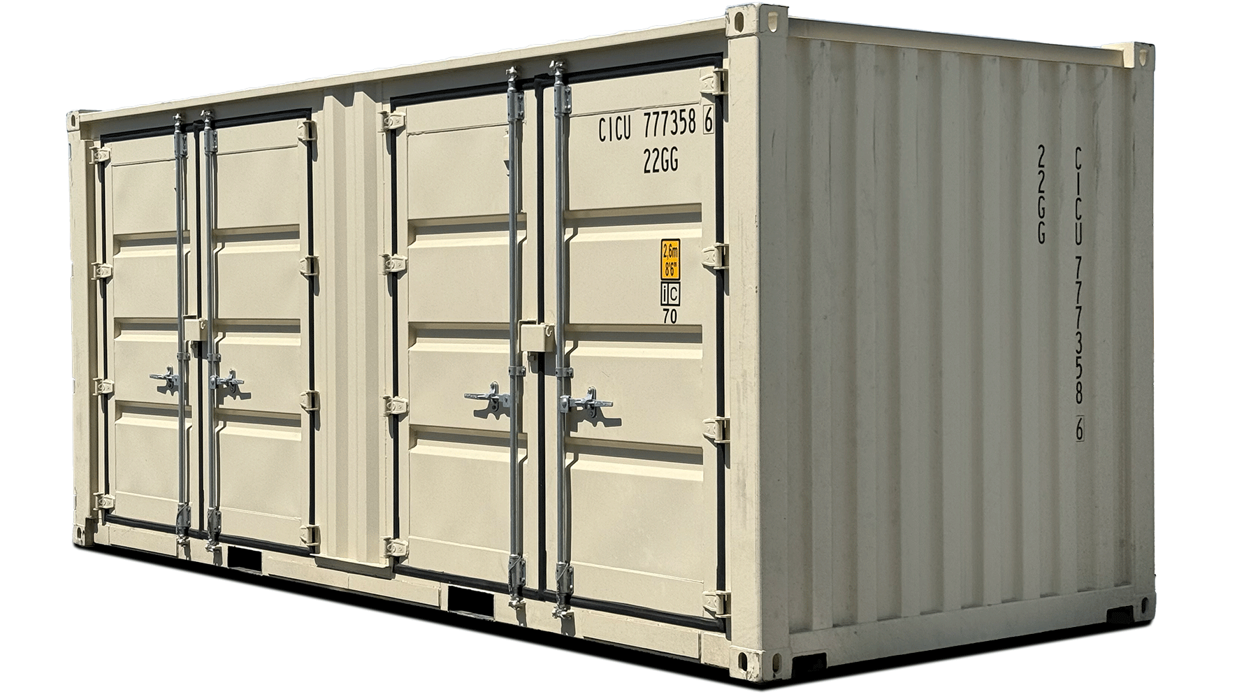 20ft New Open Side 2 Door Shipping Container