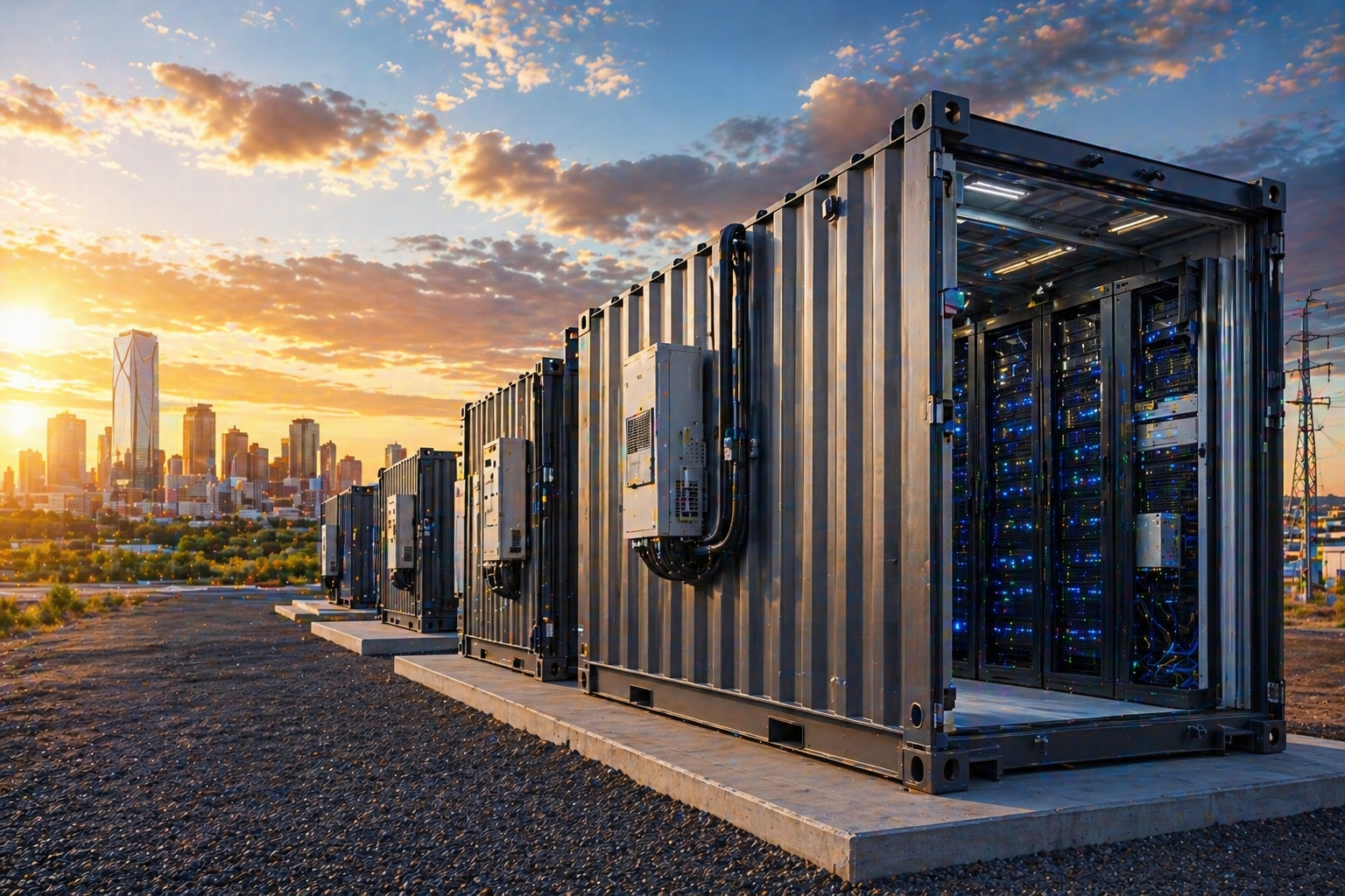 an AI image of Oklahoma and data centers