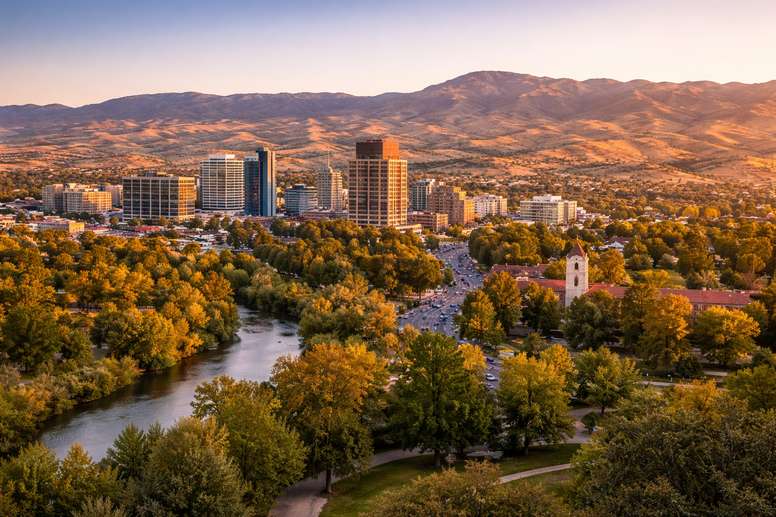 an ai image of boiso idaho