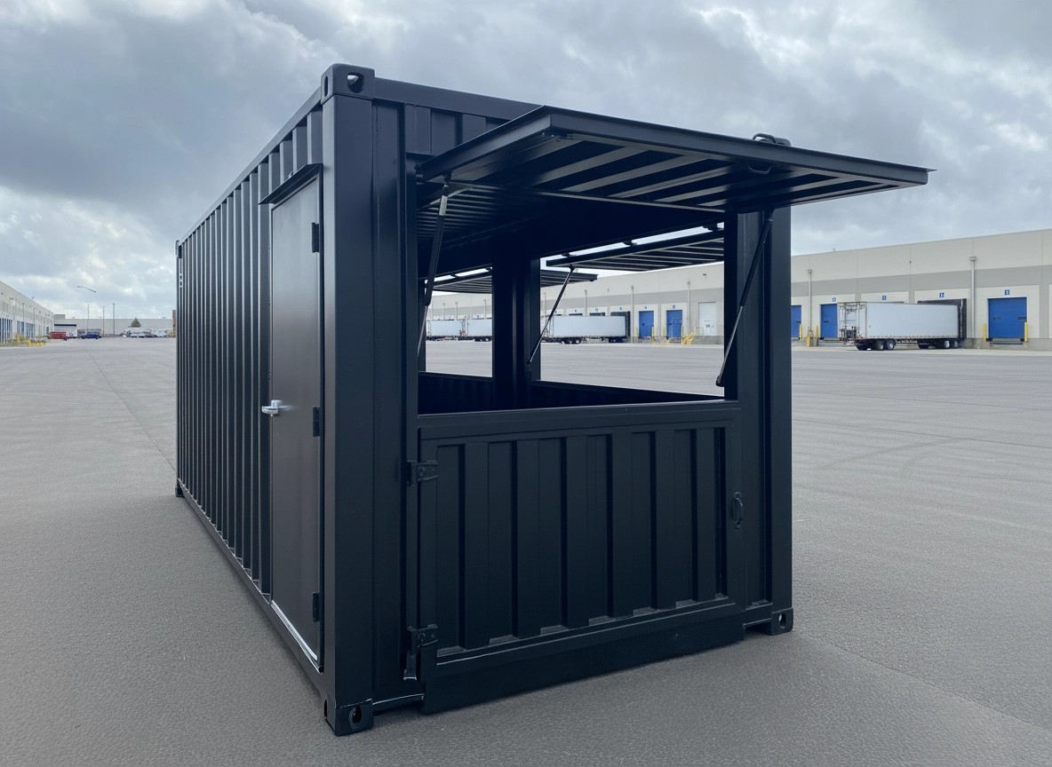 Custom container bar interior prepared for client-managed buildout