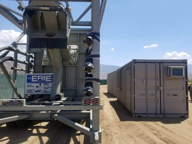 Gray shipping containers near Los Angeles