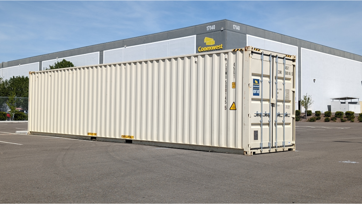 A Conexwest shipping container 