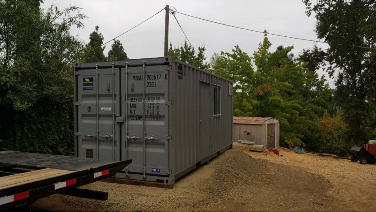 A delivered container
