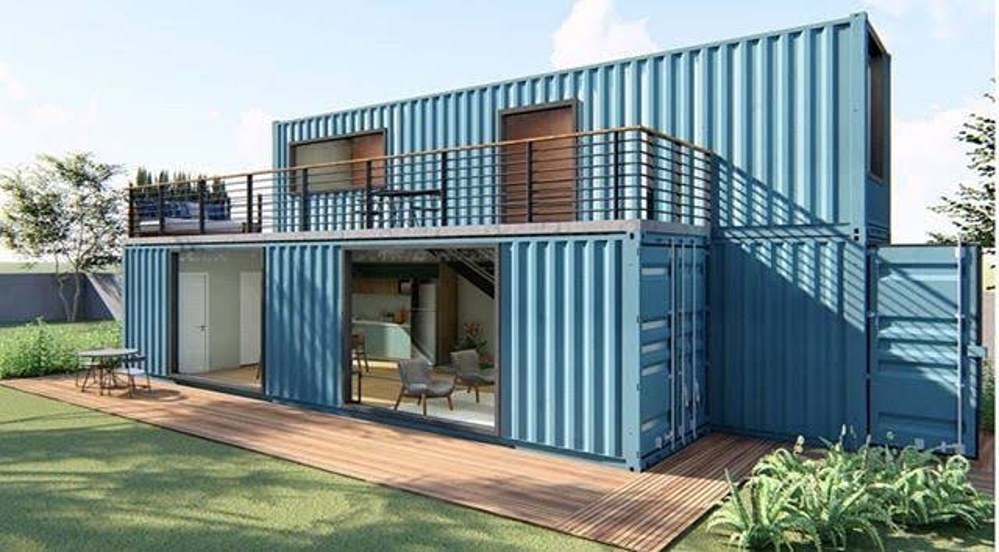 A shipping container fortress. 