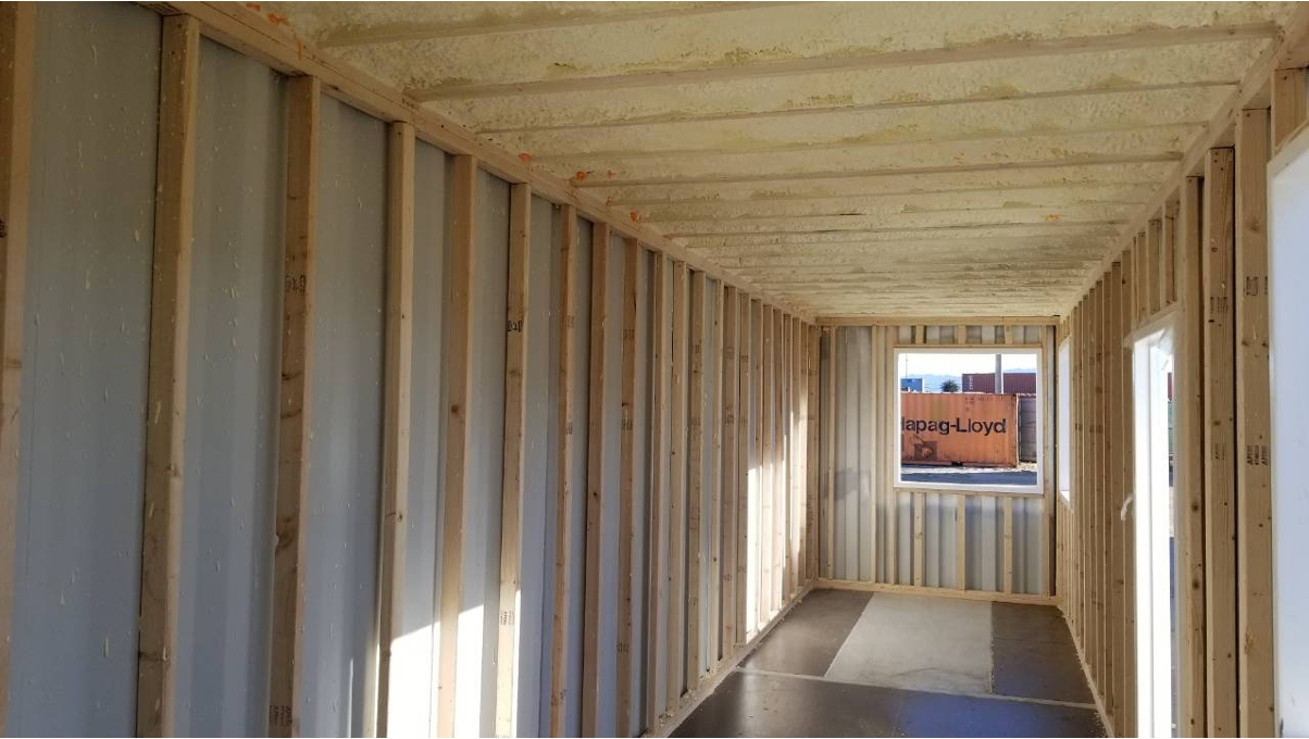 Conexwest’s 20ft shipping container office. 