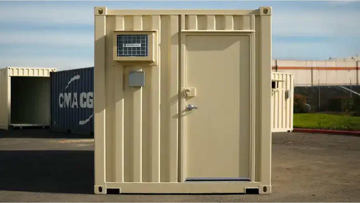 Conexwest 20ft ground-level office container with restroom.