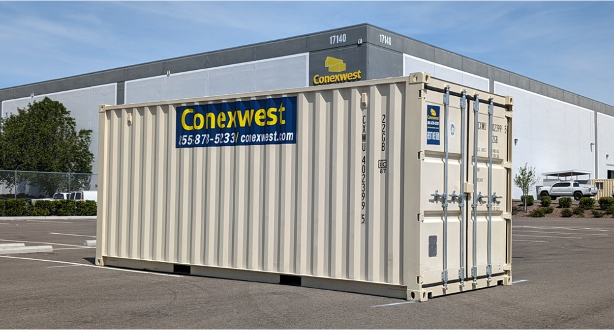 Conexwest 20ft office storage container with office and secure storage space