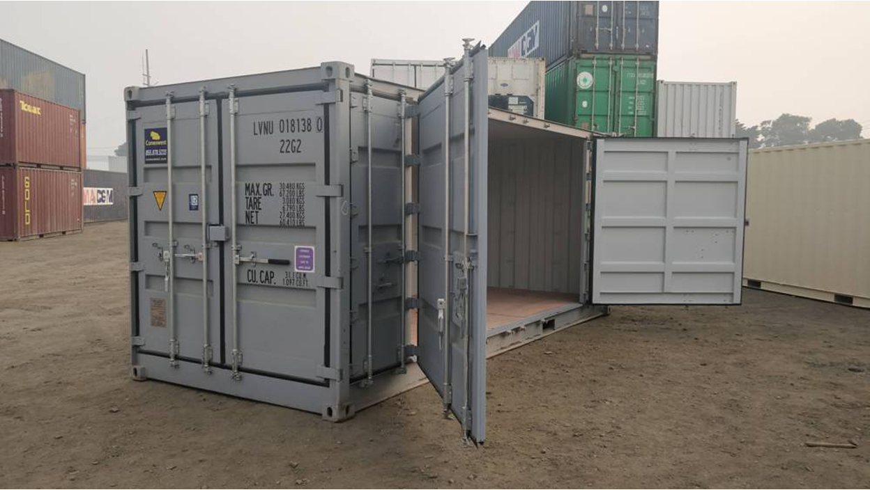 Conexwest shipping container with side opening.