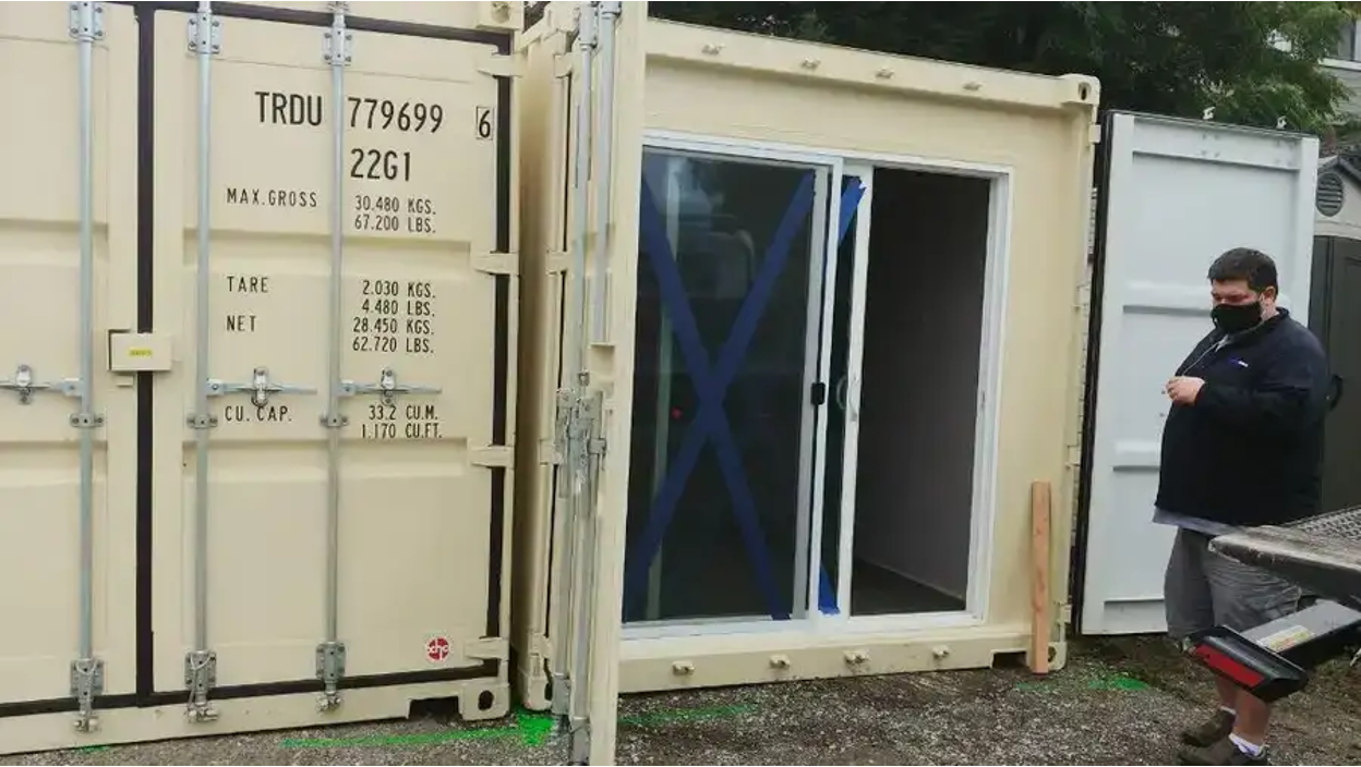 Conexwest sliding glass doors for shipping containers