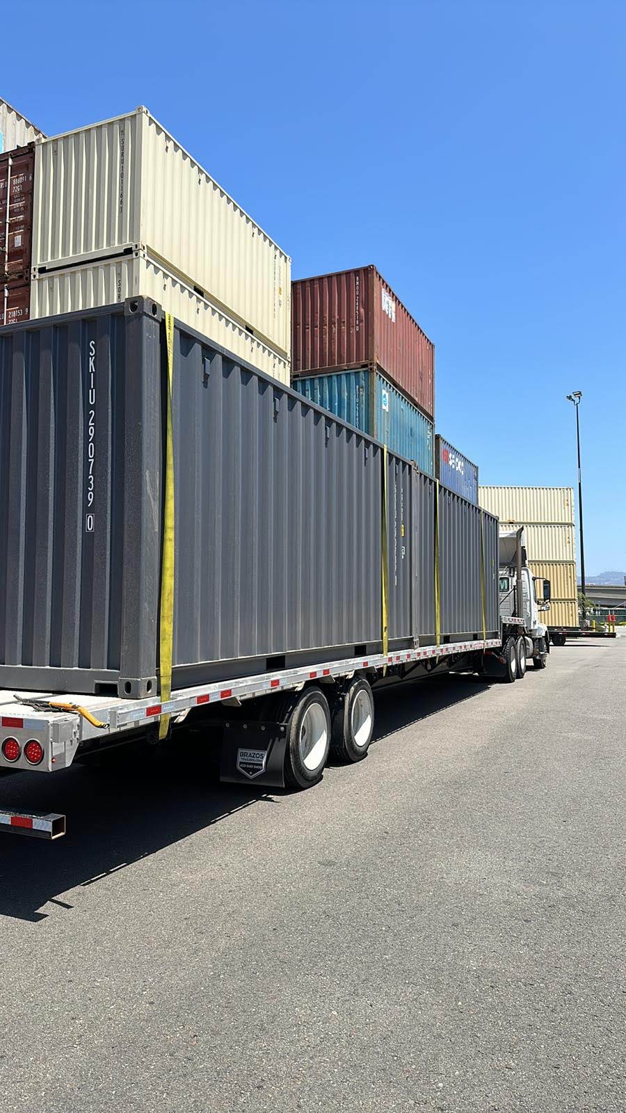flatbed container delivery