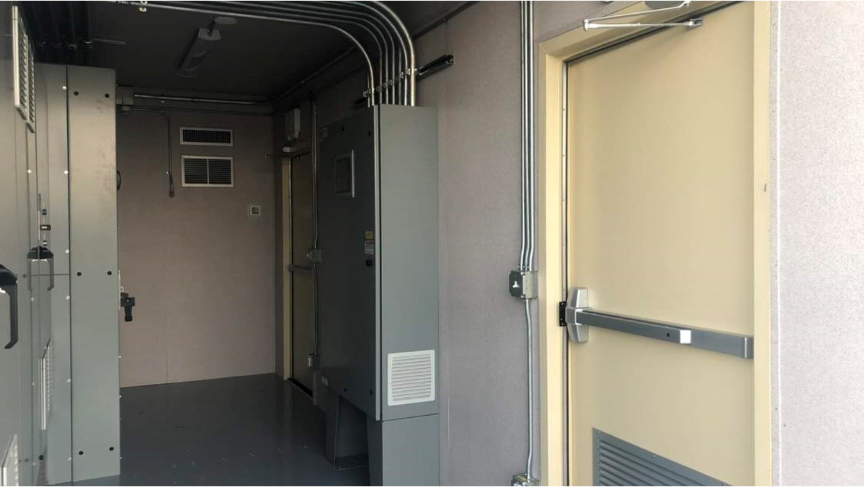 Inside a container showing some upgrades.
