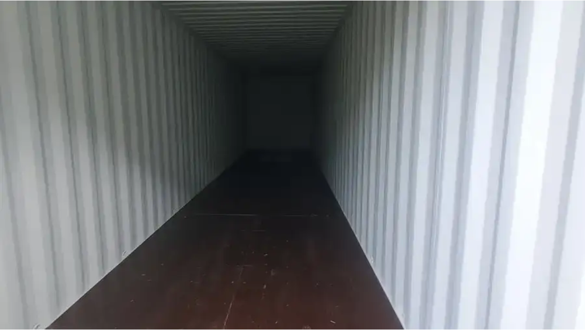 Interior of a 40ft container. 