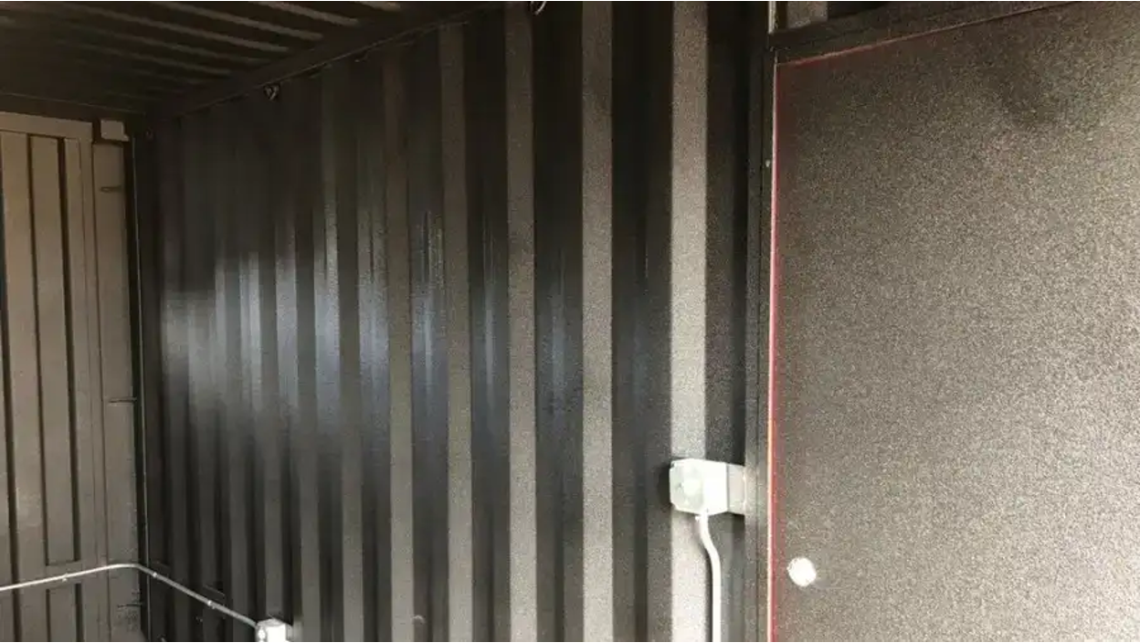 Rhino lining coating for shipping containers.