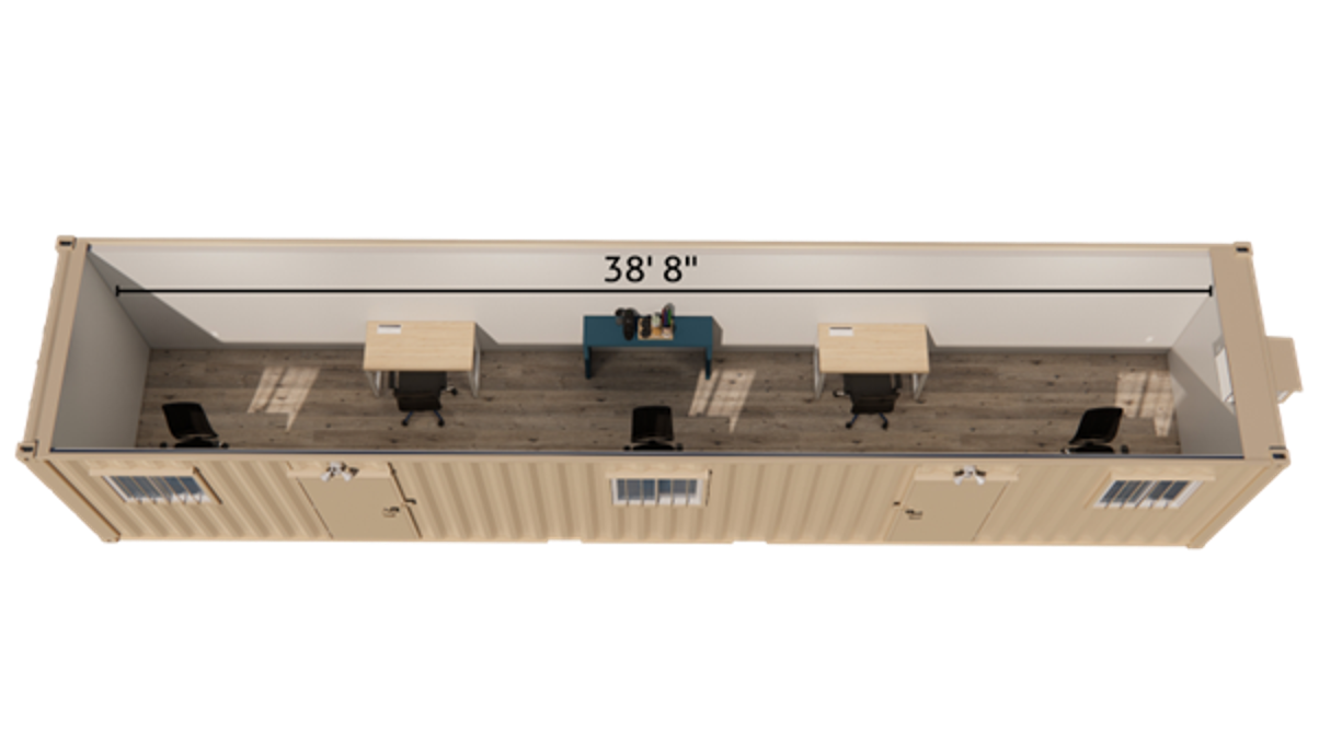 Showing a Conexwest Container rental unit that can be used as Office Space