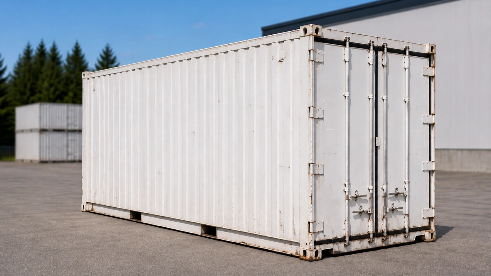 20ft dual voltage refrigerated container at the yard