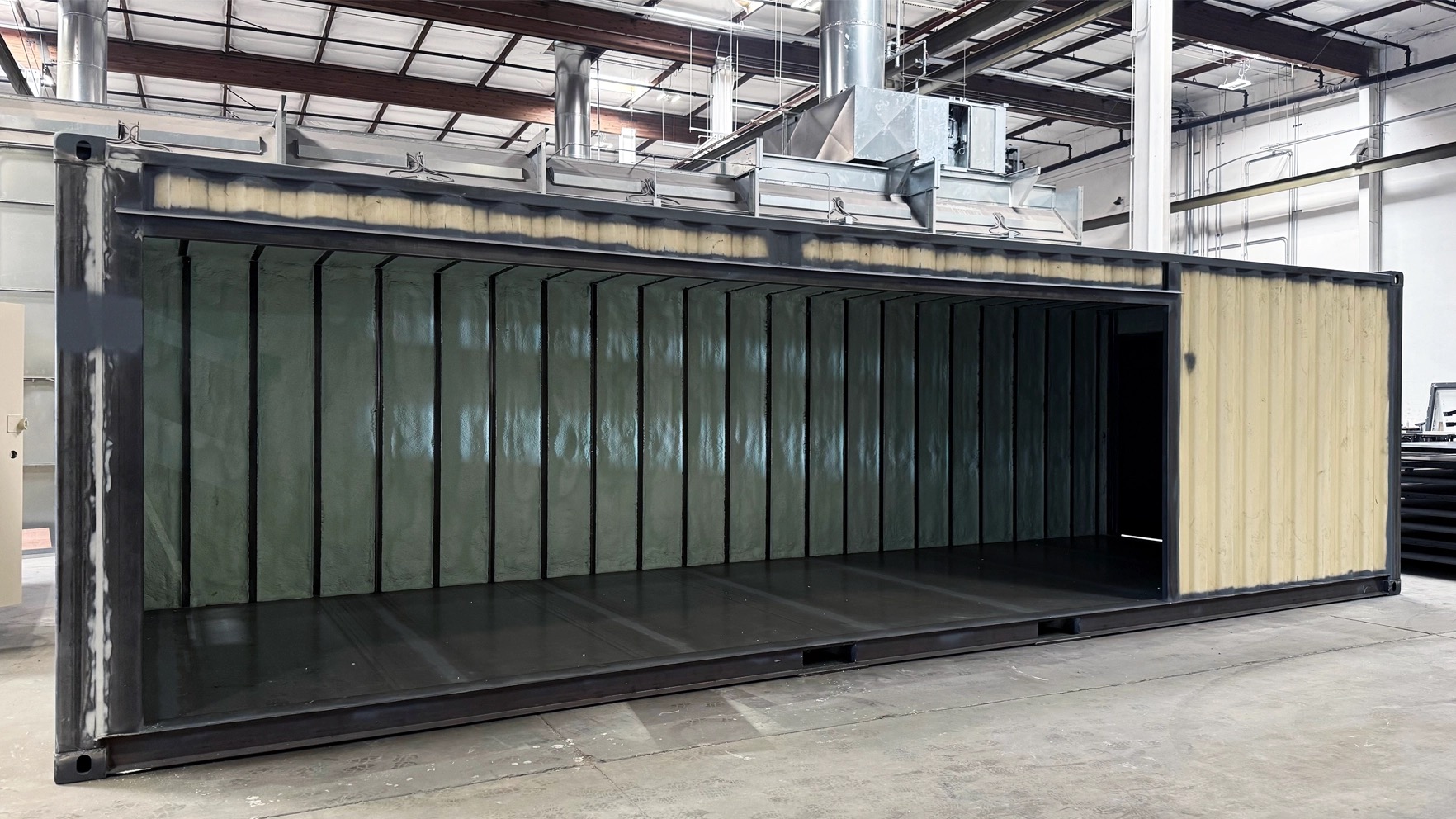 Black 40ft modified container