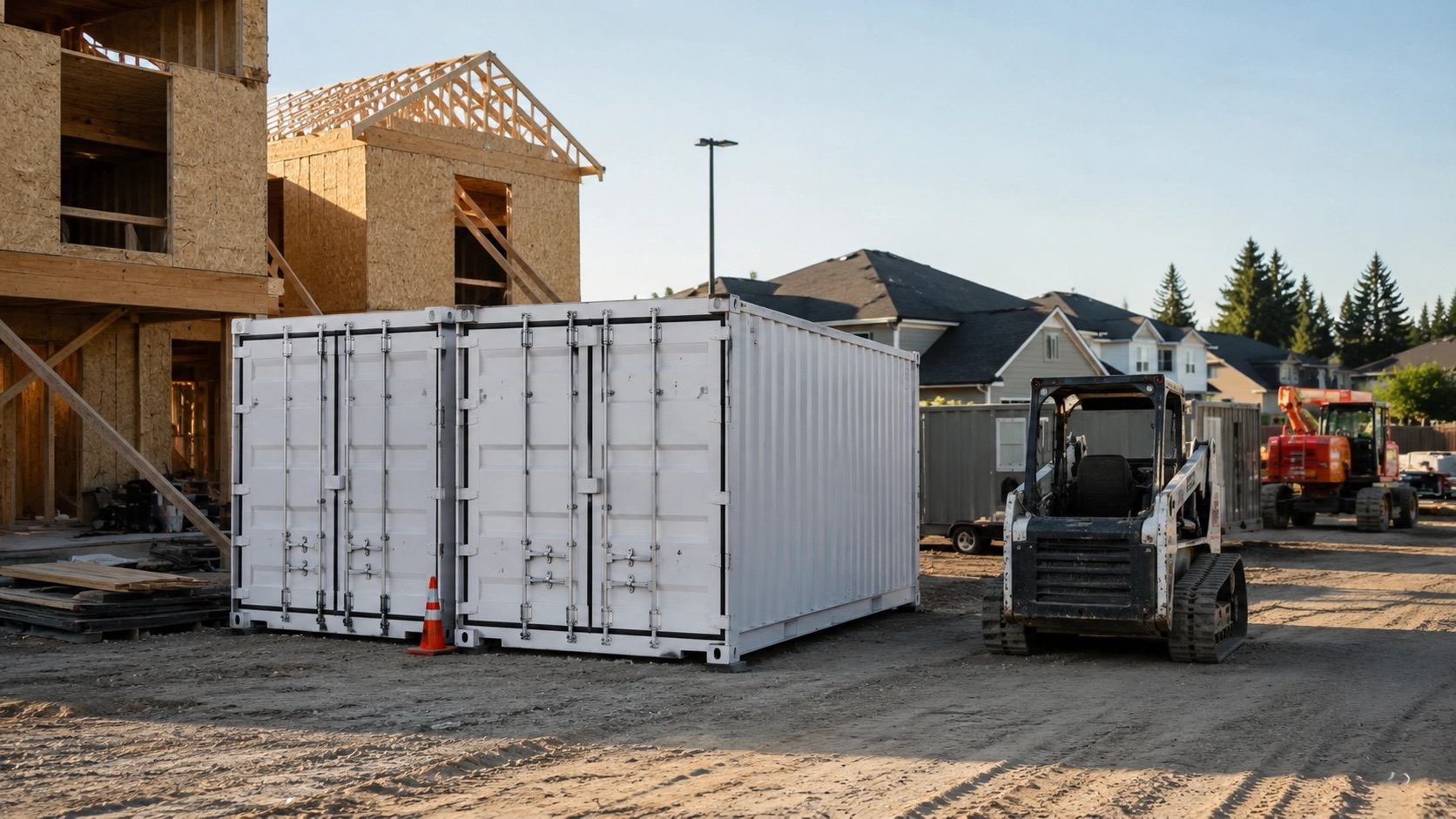 Container at the construction site