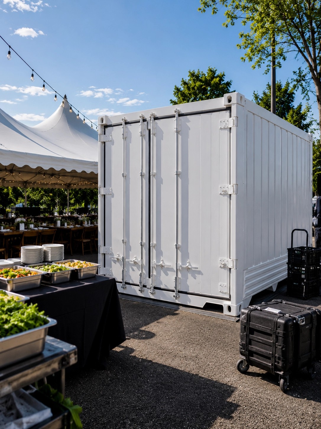 10ft refrigerated container at an outdoor event