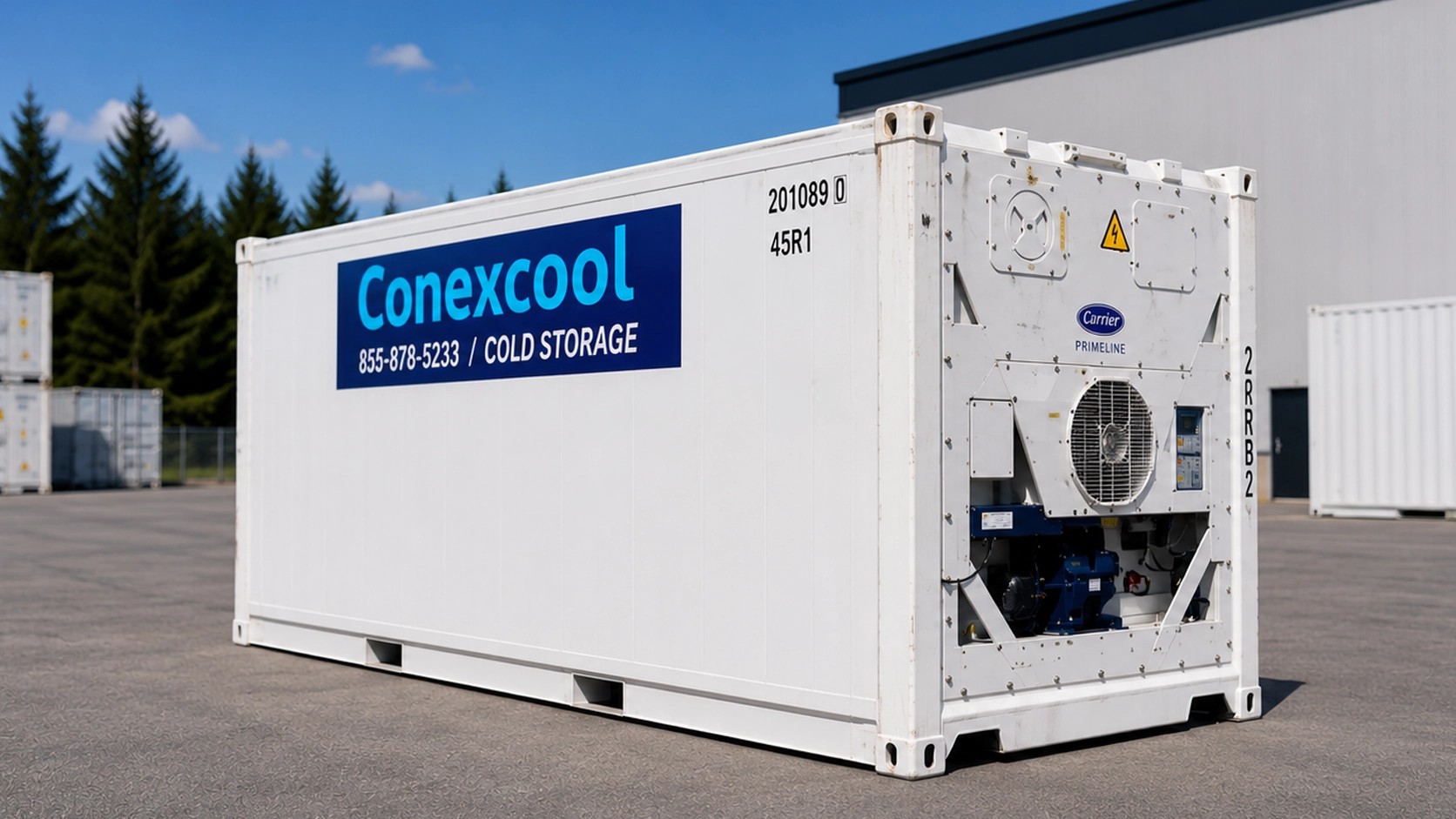 20ft dual voltage refrigerated container for film and mobile catering