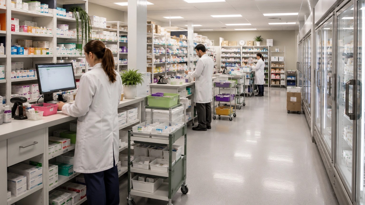 Pharmacy refrigerated warehouse