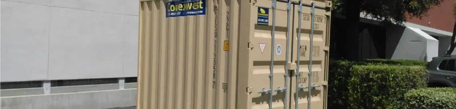 An ISO 10 ft container 