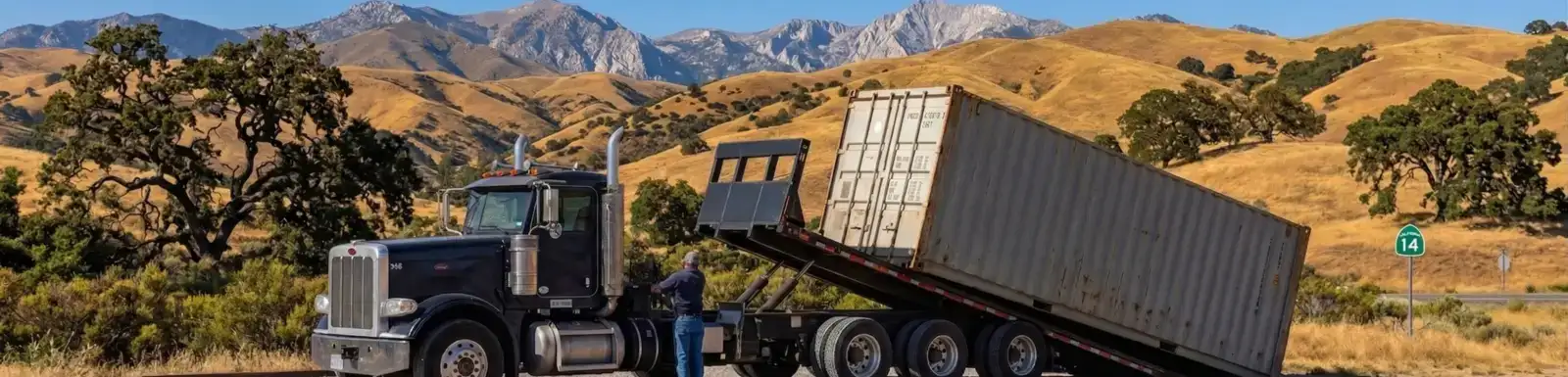 an AI generated image of shipping container delivery 