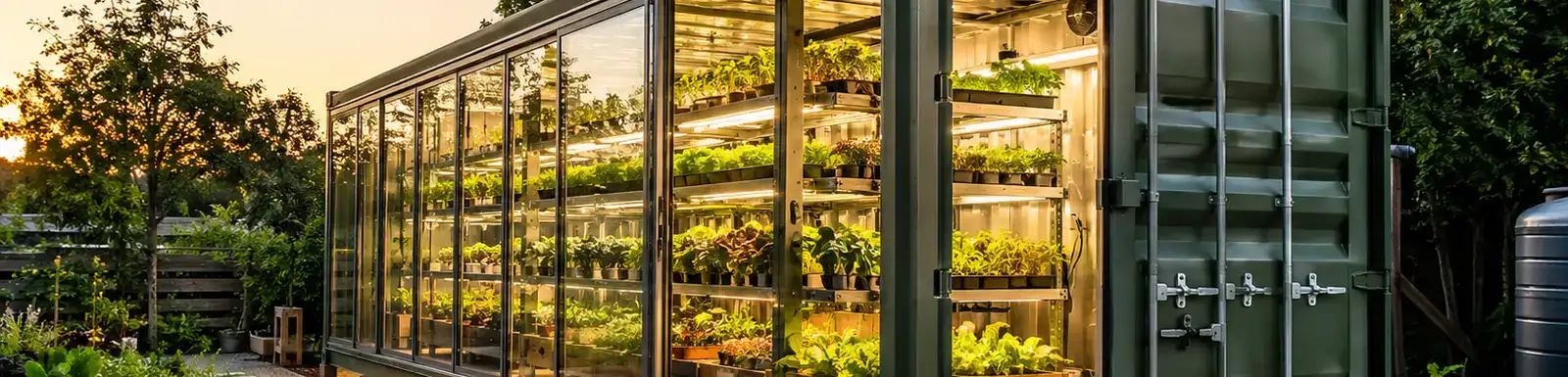Shipping container greenhouse