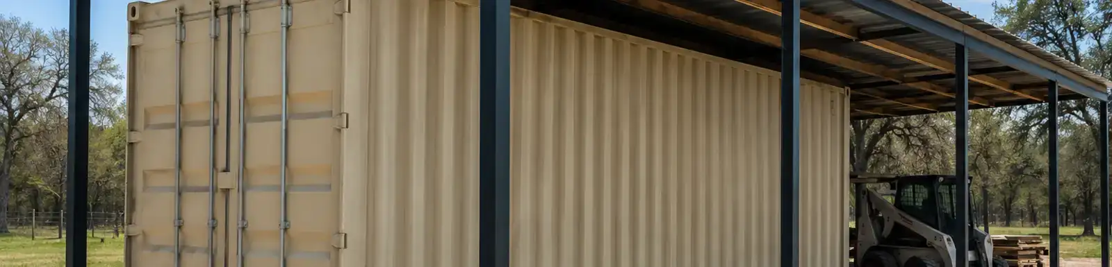Shipping Container with Lean-To Roofing: Features, Dimensions, Add-Ons & Costs