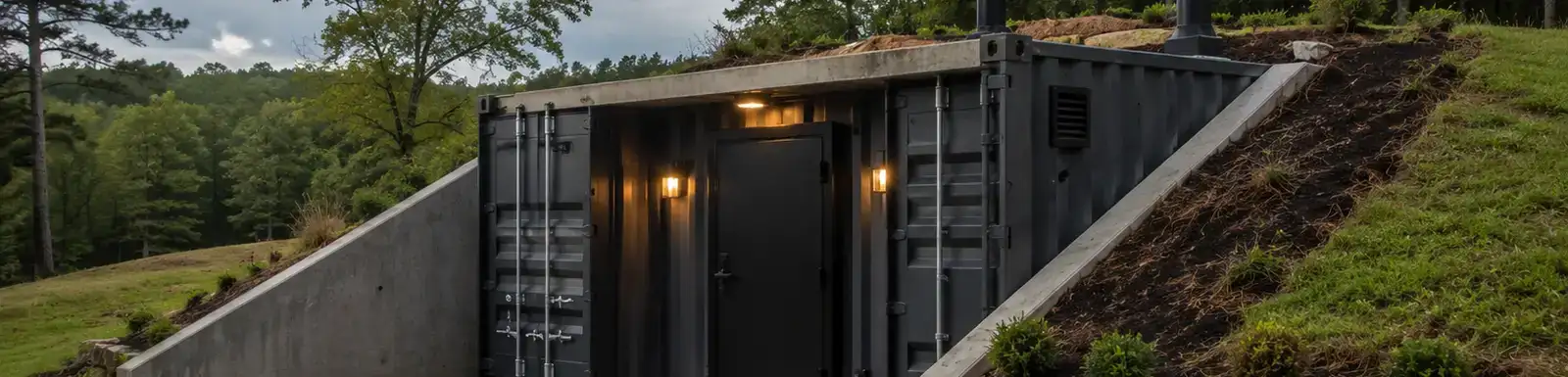 Bunker in NC from shipping containers
