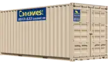 20ft Storage Container For Rent Beige color