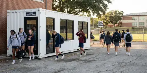 Container locker rooms