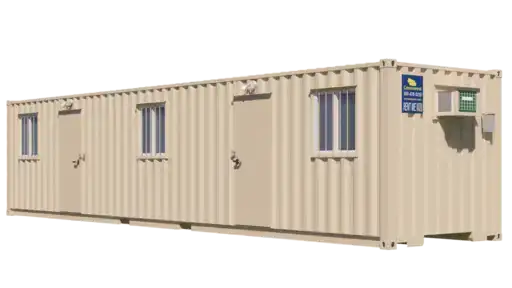 40ft On-Site Mobile Ground Level Office Container for Rent
