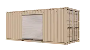20ft New Storage Container w/ One 7ft Roll-up Door on Left Side