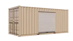 20ft New Storage Container w/ One 7ft Roll-up Door on Right Side
