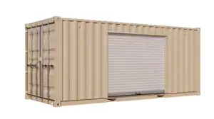 20ft New Storage Container w/ One 8ft Roll-up Doors on Right Side