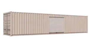 40ft Refurbished Storage Container w/ One 8ft Roll-up Door on Right Side