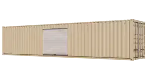 40ft New Storage Container w/ One 8ft Roll-up Door on Left Side