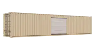 40ft New Storage Container w/ One 8ft Roll-up Door on Right Side