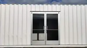 Store front doors on shipping containers for sale