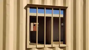 Window security bars for storage containers for sale