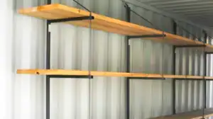 Removable shelving system for shipping container