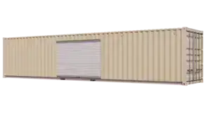 40ft New Storage Container w/ One 10ft Roll-up Door on Left Side