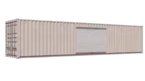 40ft Refurbished Storage Container w/ One 10ft Roll-up Door on Right Side