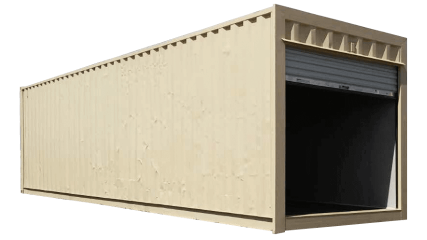 30ft refurbished storage container beige color